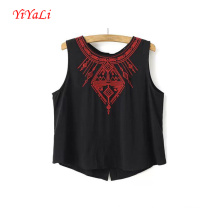 Summer Fashion Women Girl Clothes Black Sleeveless Tank Top